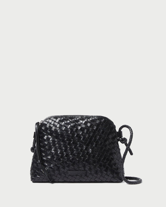Loeffler Randall Essential - Mallory Black Woven Leather Crossbody