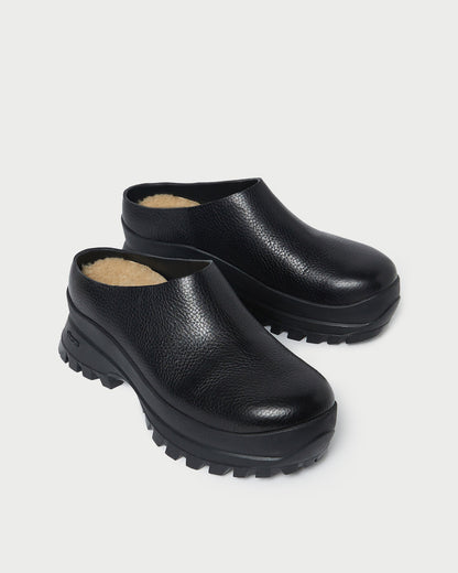 Loeffler Randall Everyday - Gemma Black Leather Lug Mule