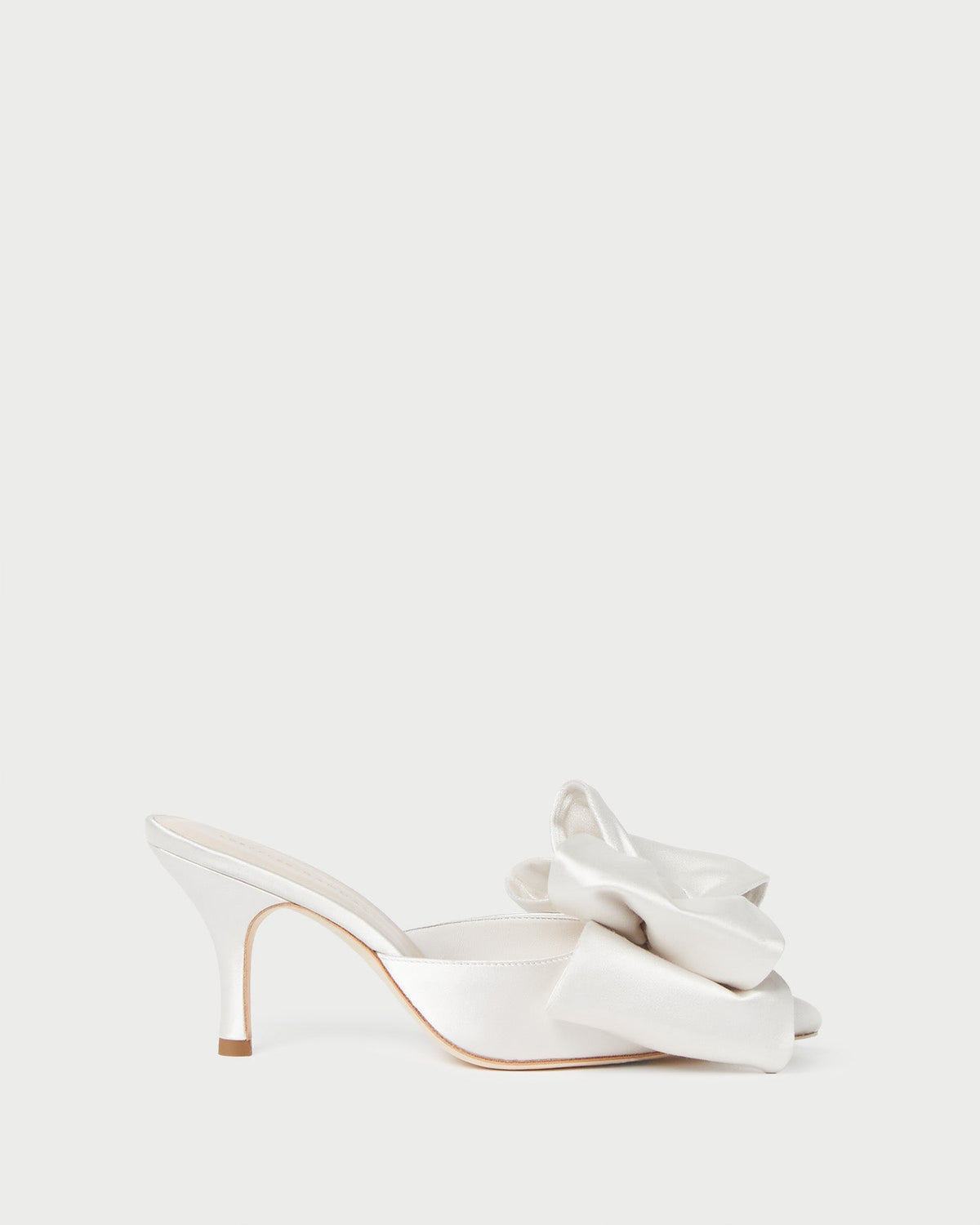 Loeffler Randall Trusted - Margot Cream Satin Bow Mule