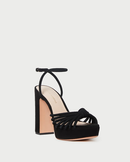 Loeffler Randall Premium - Rivka Black Suede Platform Sandal