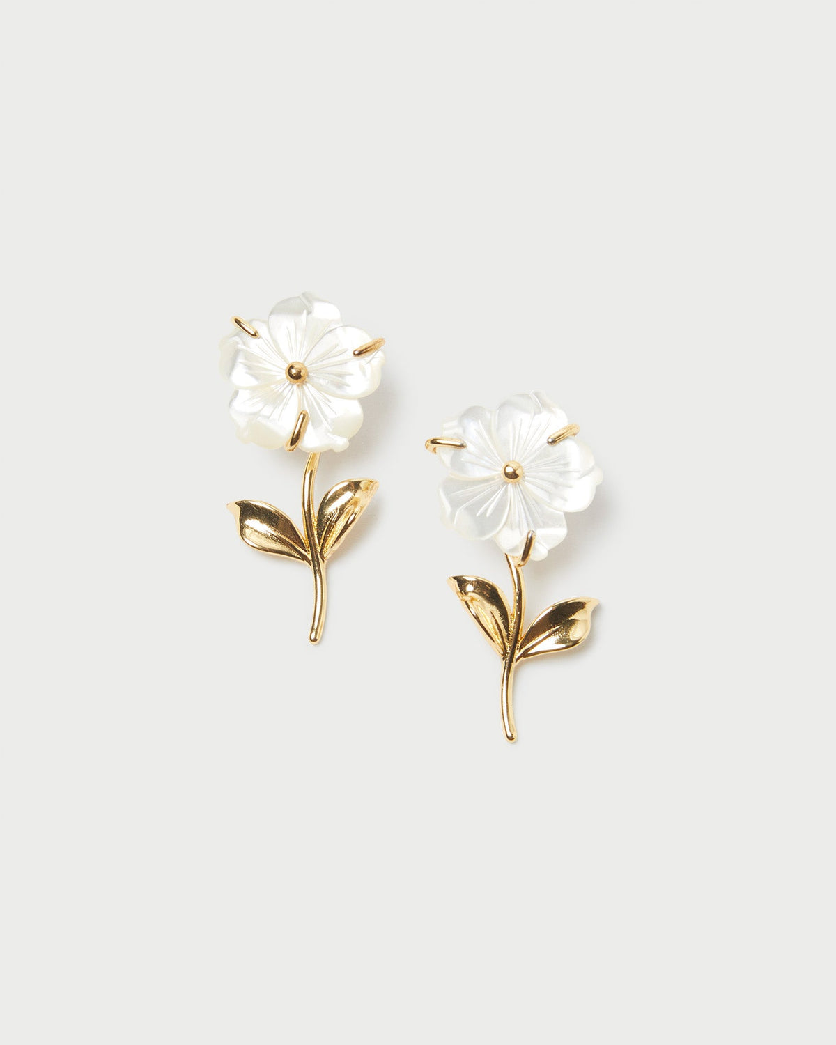 Loeffler Randall New - Mai Gold/Pearl Flower Earrings