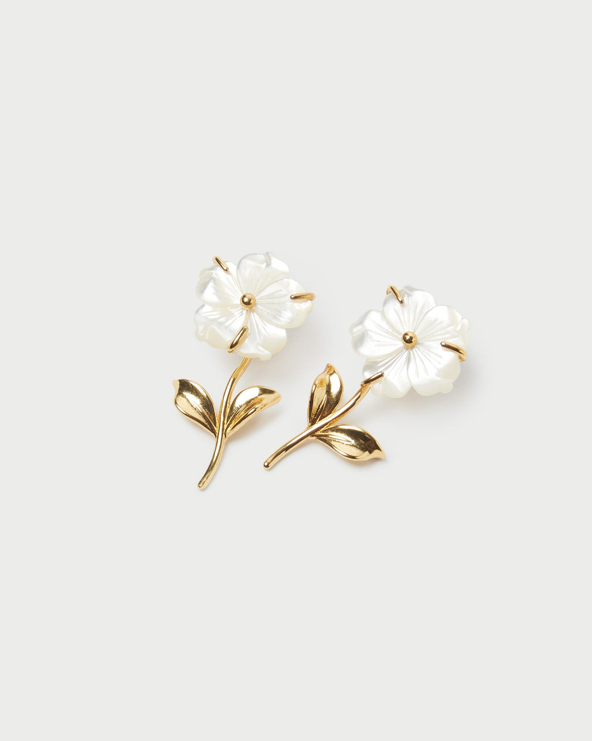 Loeffler Randall New - Mai Gold/Pearl Flower Earrings