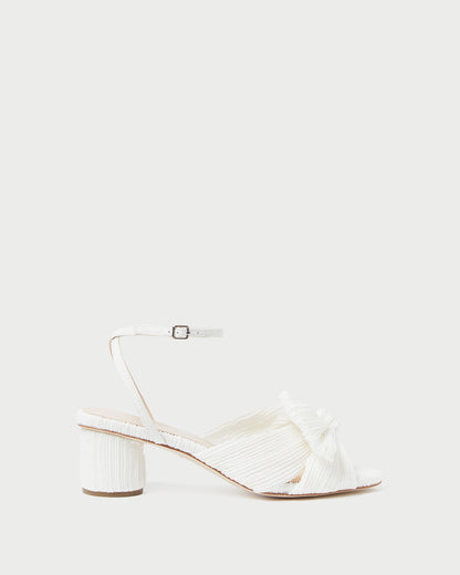 Loeffler Randall Discount - Dahlia White Pleated Bow Heel