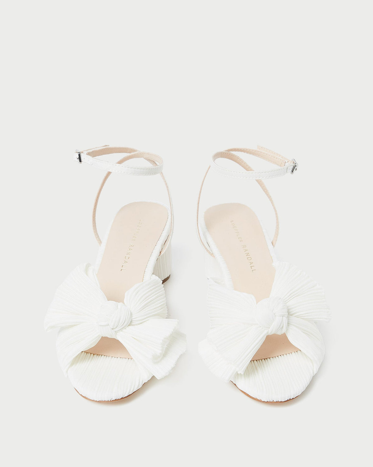 Loeffler Randall Discount - Dahlia White Pleated Bow Heel