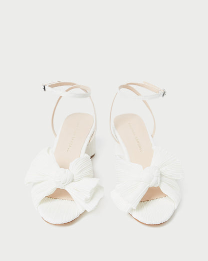 Loeffler Randall Discount - Dahlia White Pleated Bow Heel