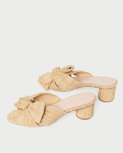 Loeffler Randall Quality - Emilia Natural Pleated Bow Heel