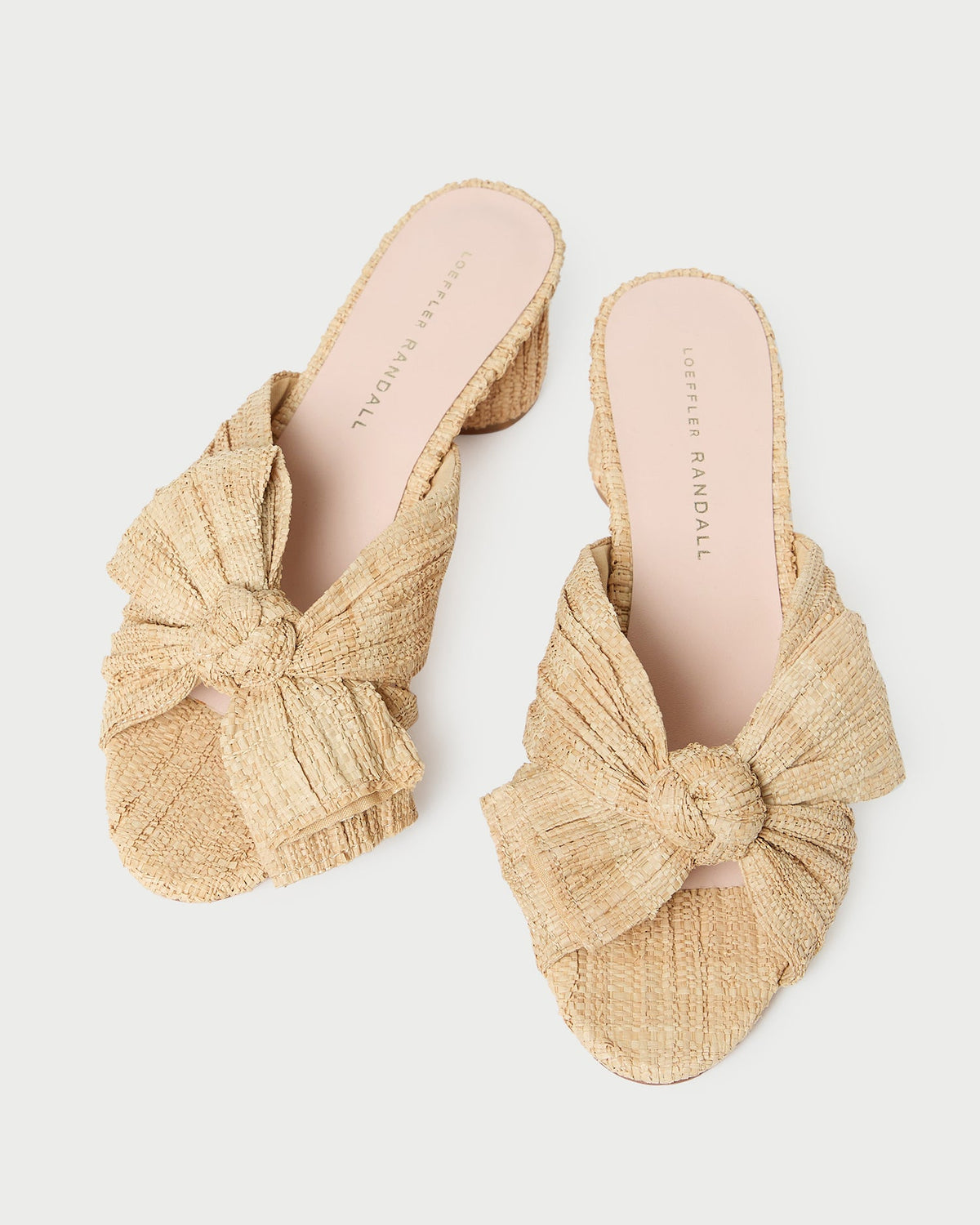 Loeffler Randall Quality - Emilia Natural Pleated Bow Heel