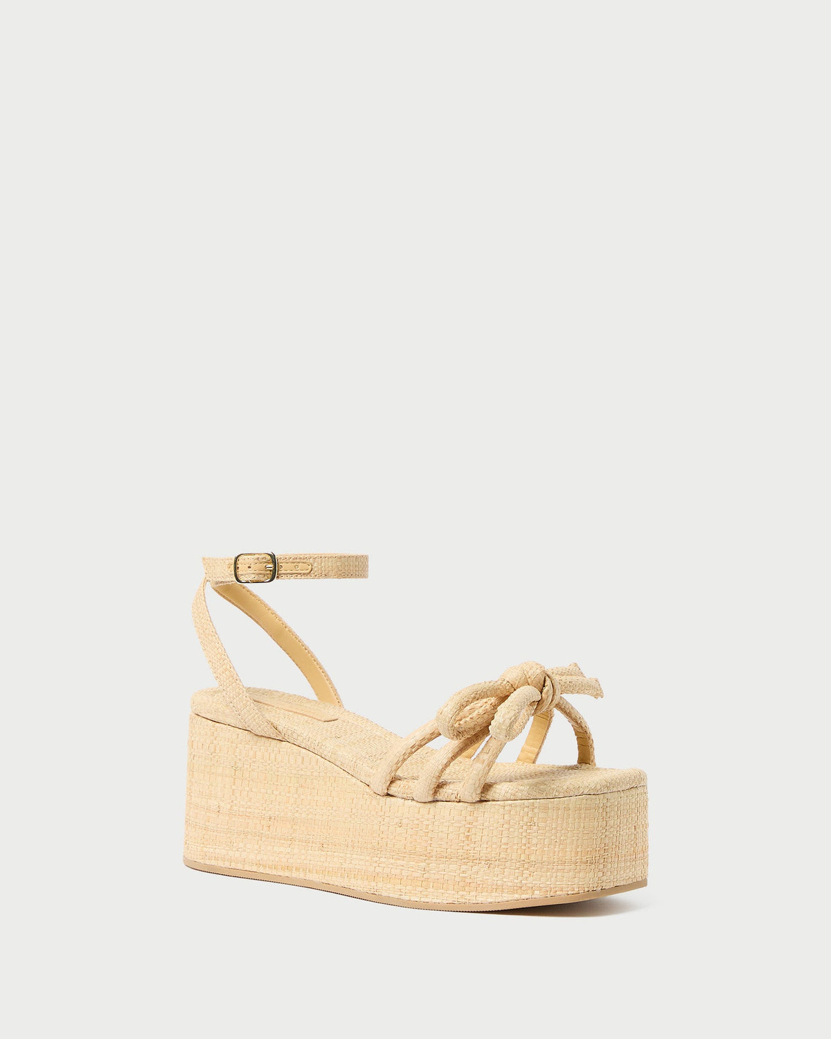 Loeffler Randall Signature - Hudson Natural Raffia Platform Sandal