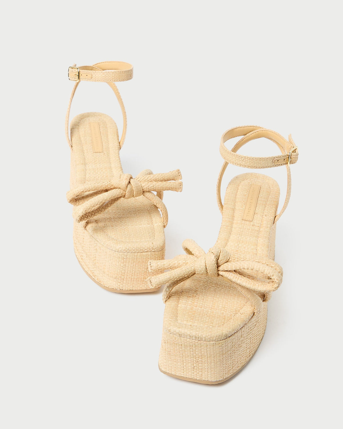 Loeffler Randall Signature - Hudson Natural Raffia Platform Sandal