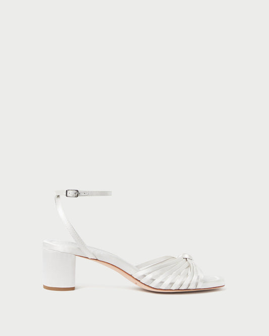 Loeffler Randall Popular - Olivia Cream Knot Mid-Heel Sandal