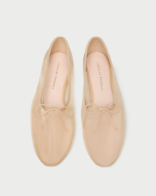Loeffler Randall Latest - Landon Caramel Mesh Ballet Flat
