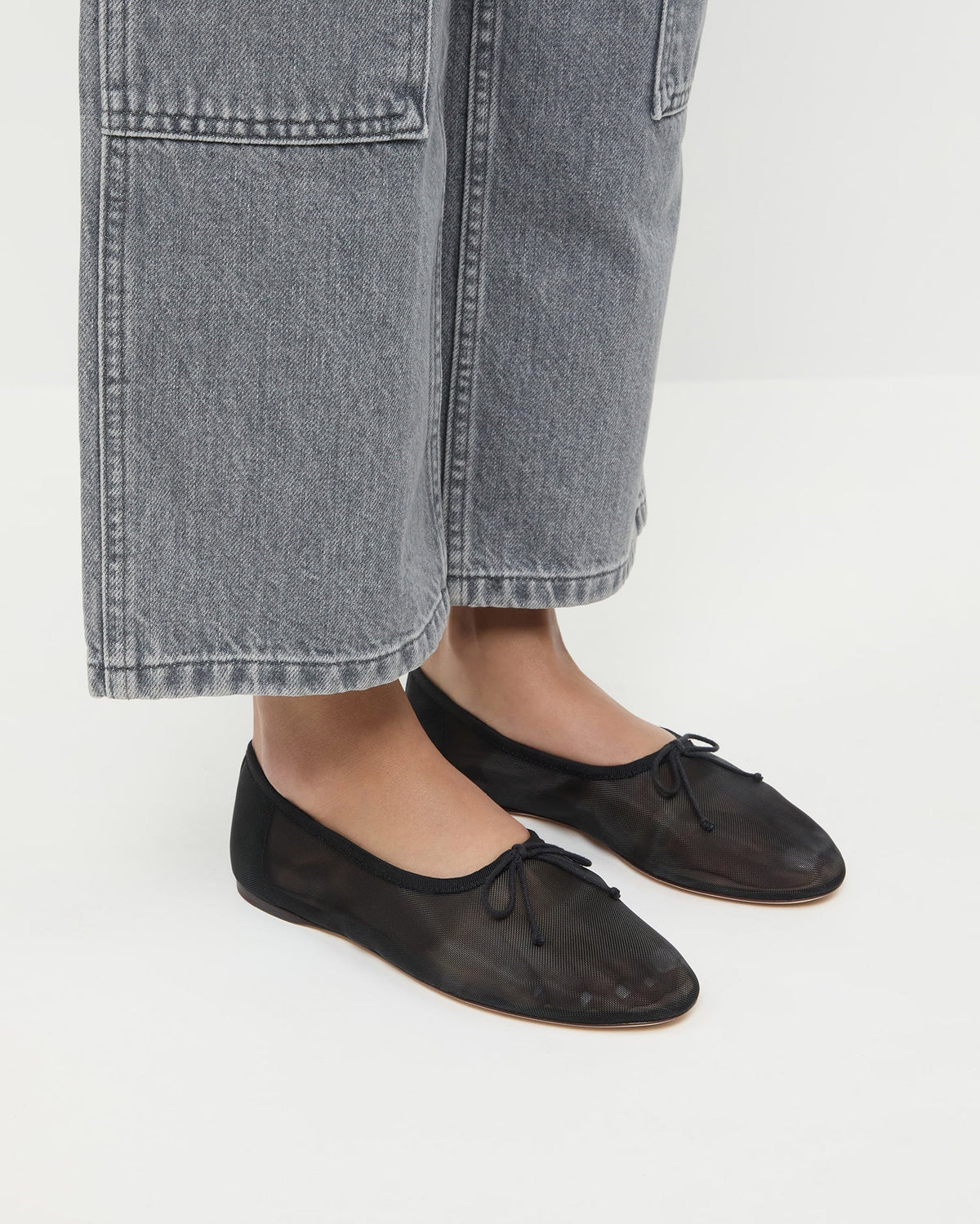 Loeffler Randall Trusted - Landon Black Mesh Ballet Flat