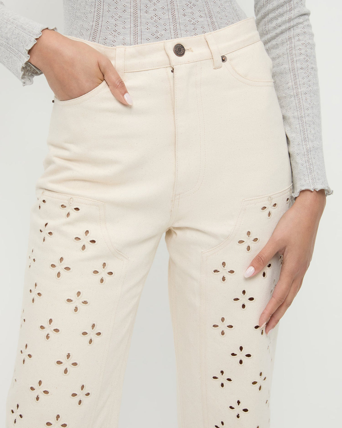 Loeffler Randall New - Demi Embroidered Pant