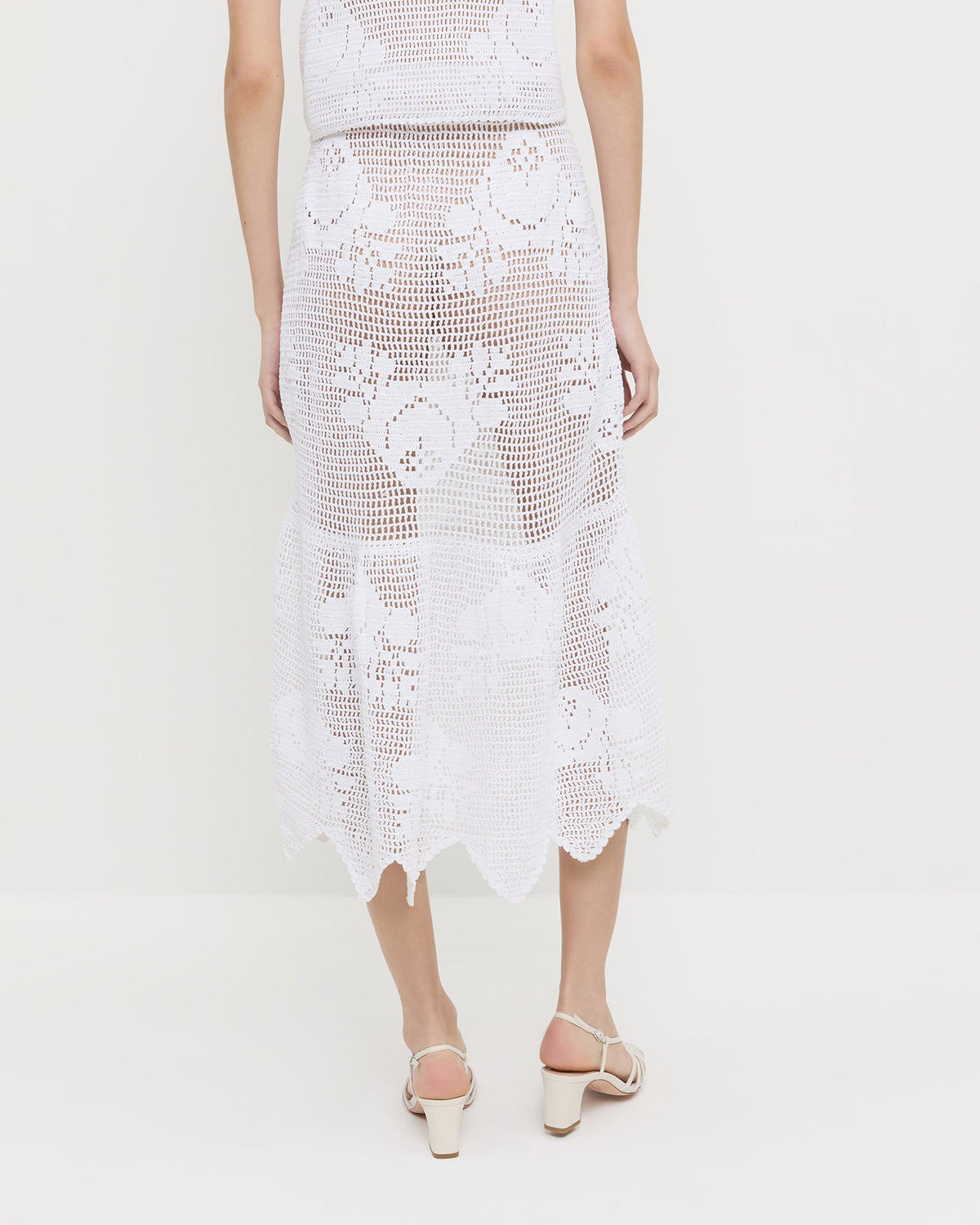 Loeffler Randall Everyday - Sullivan Cream Crochet Skirt