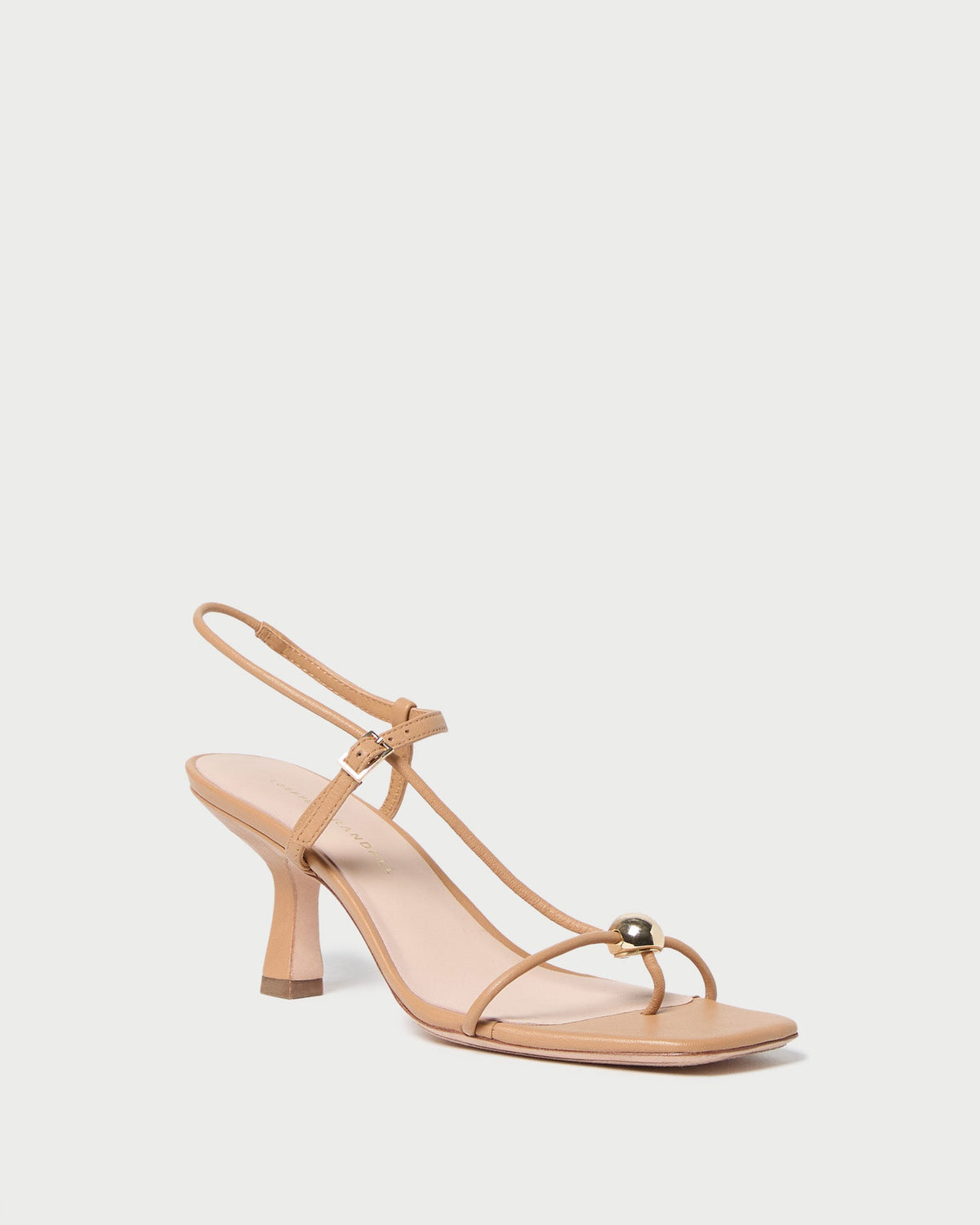 Loeffler Randall Top Pick - Triana Dune Leather Mid-Heel Sandal