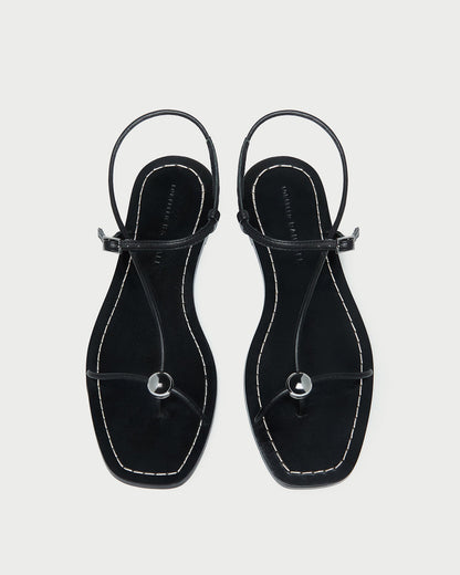 Loeffler Randall Top Pick - Lara Black Leather Sandal