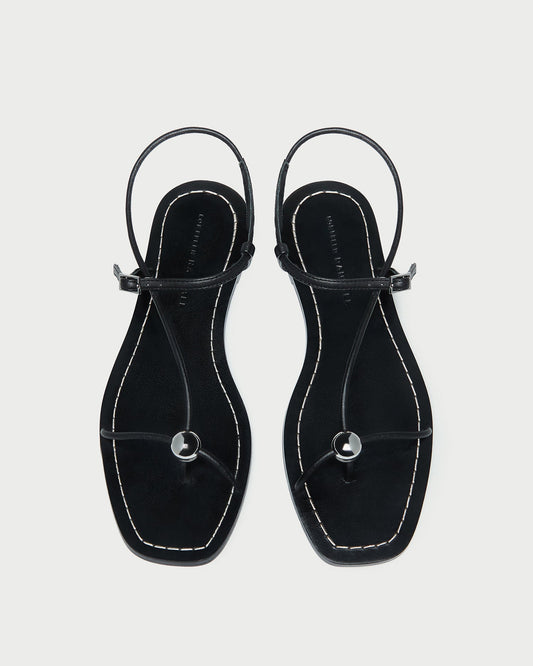 Loeffler Randall Top Pick - Lara Black Leather Sandal
