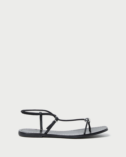 Loeffler Randall Top Pick - Lara Black Leather Sandal