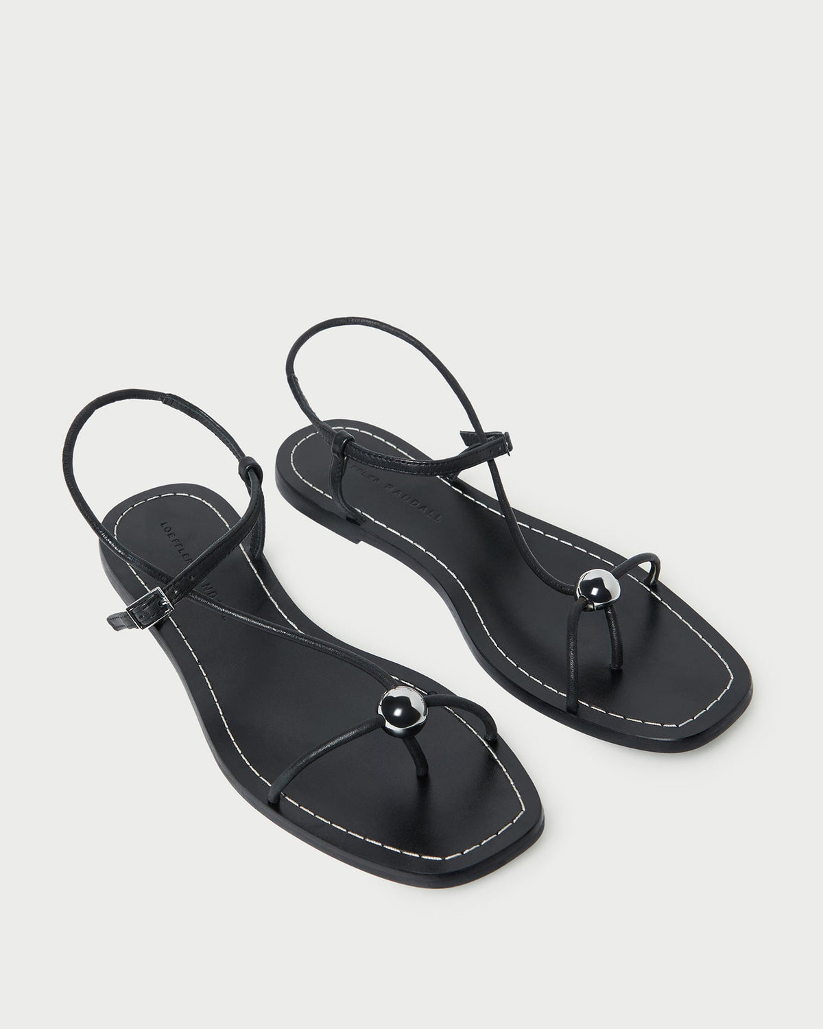 Loeffler Randall Top Pick - Lara Black Leather Sandal
