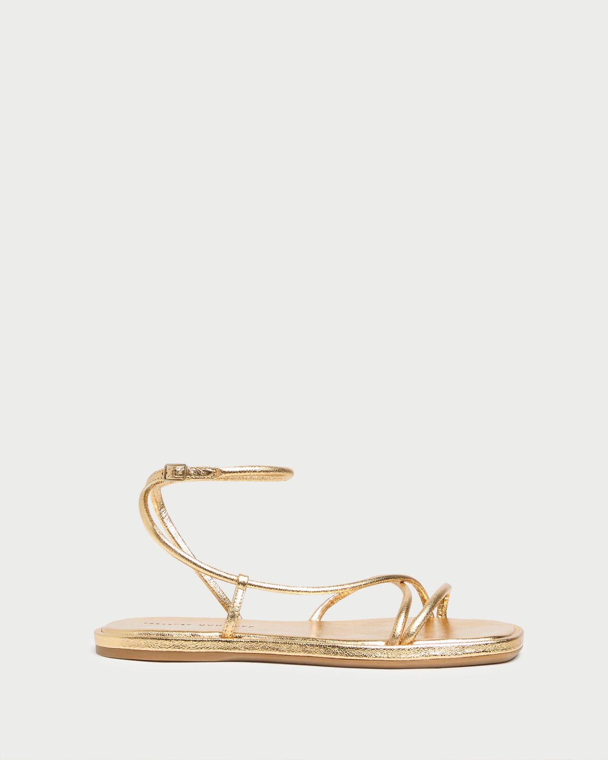 Loeffler Randall Special Offer - Noor Gold Leather Flat Sandal