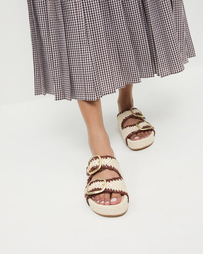 Loeffler Randall New - Theo Cream Two-Band Sandal