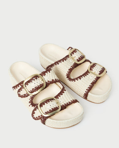 Loeffler Randall New - Theo Cream Two-Band Sandal