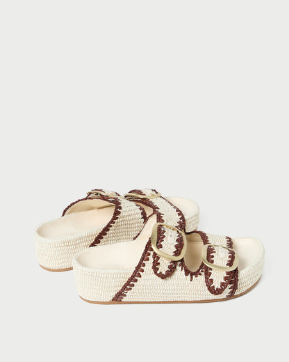 Loeffler Randall New - Theo Cream Two-Band Sandal