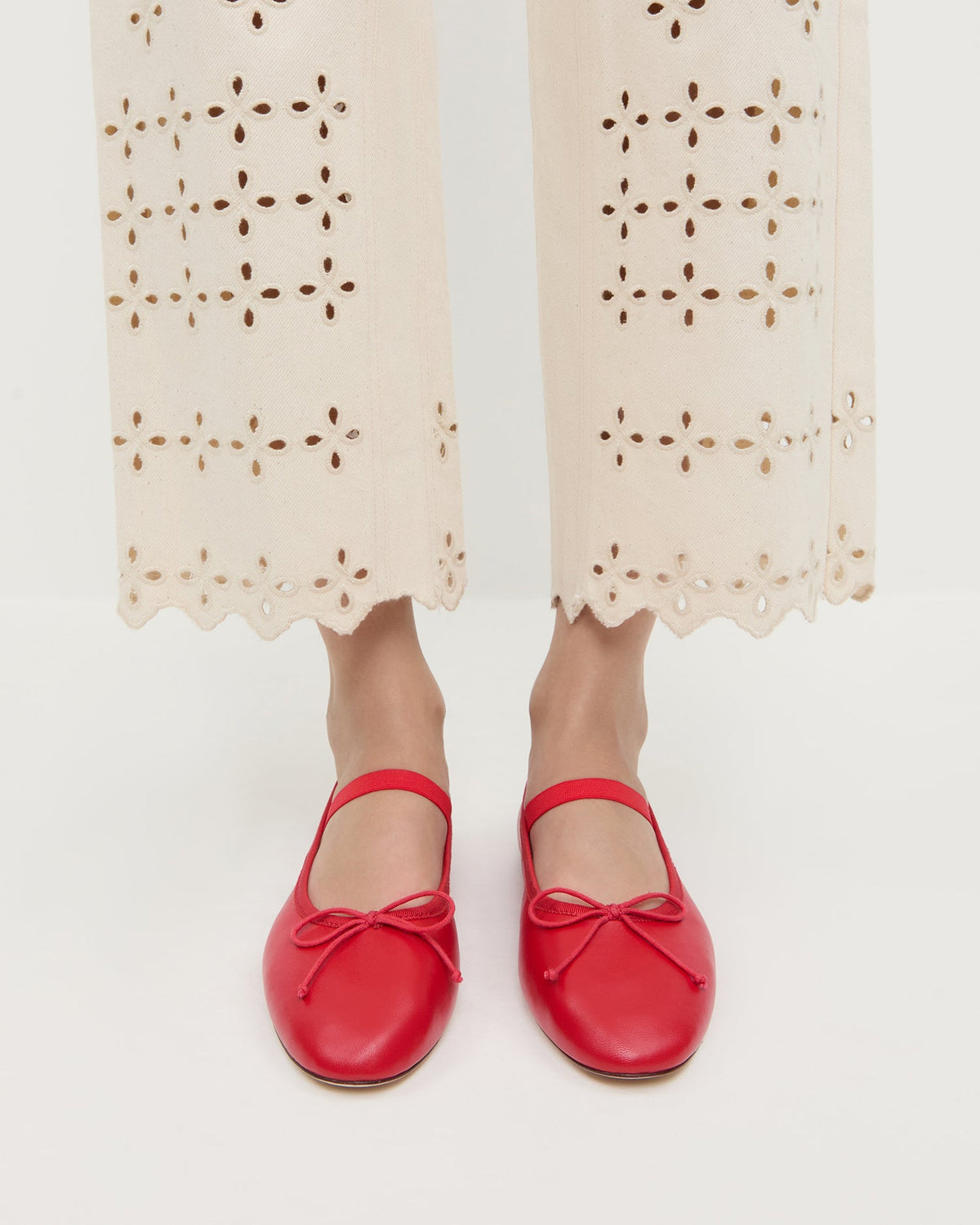 Loeffler Randall Trusted - Leonie Red Leather Ballet Flat