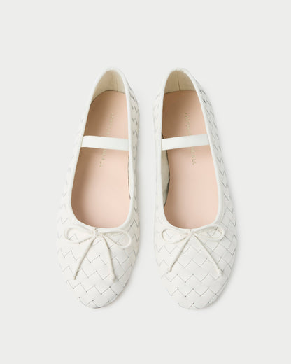 Loeffler Randall Trusted - Leonie Cream Woven Ballet Flat