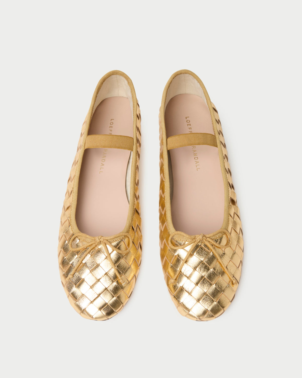 Loeffler Randall Premium - Leonie Gold Woven Ballet Flat