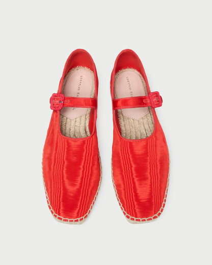 Loeffler Randall Sale - Clover Red Moiré Espadrille