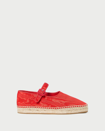 Loeffler Randall Sale - Clover Red Moiré Espadrille