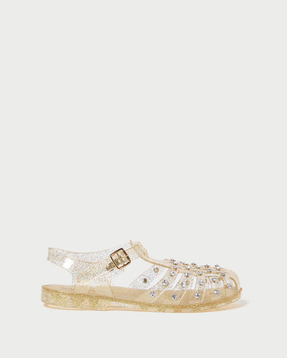 Loeffler Randall Smart Buy - Rhys Champagne Glitter Jelly Sandal