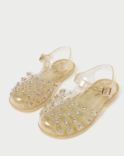Loeffler Randall Smart Buy - Rhys Champagne Glitter Jelly Sandal
