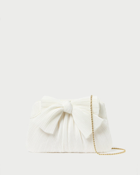 Loeffler Randall Great Value - Rayne White Pleated Bow Clutch