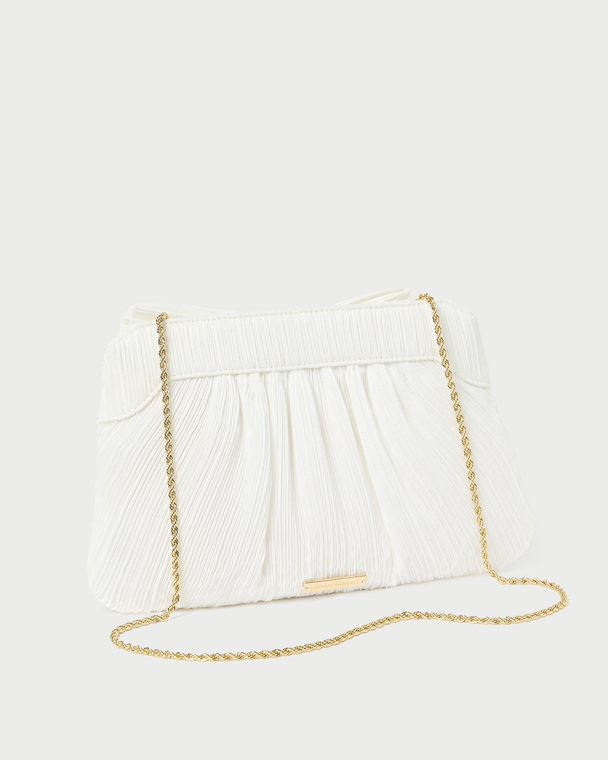 Loeffler Randall Great Value - Rayne White Pleated Bow Clutch