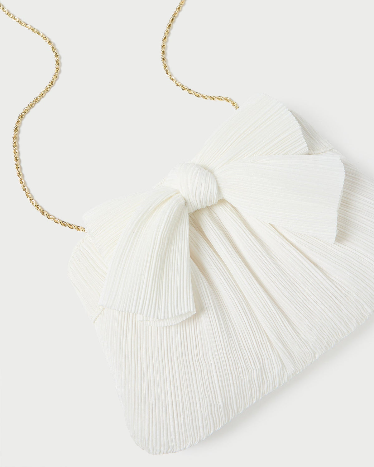 Loeffler Randall Great Value - Rayne White Pleated Bow Clutch