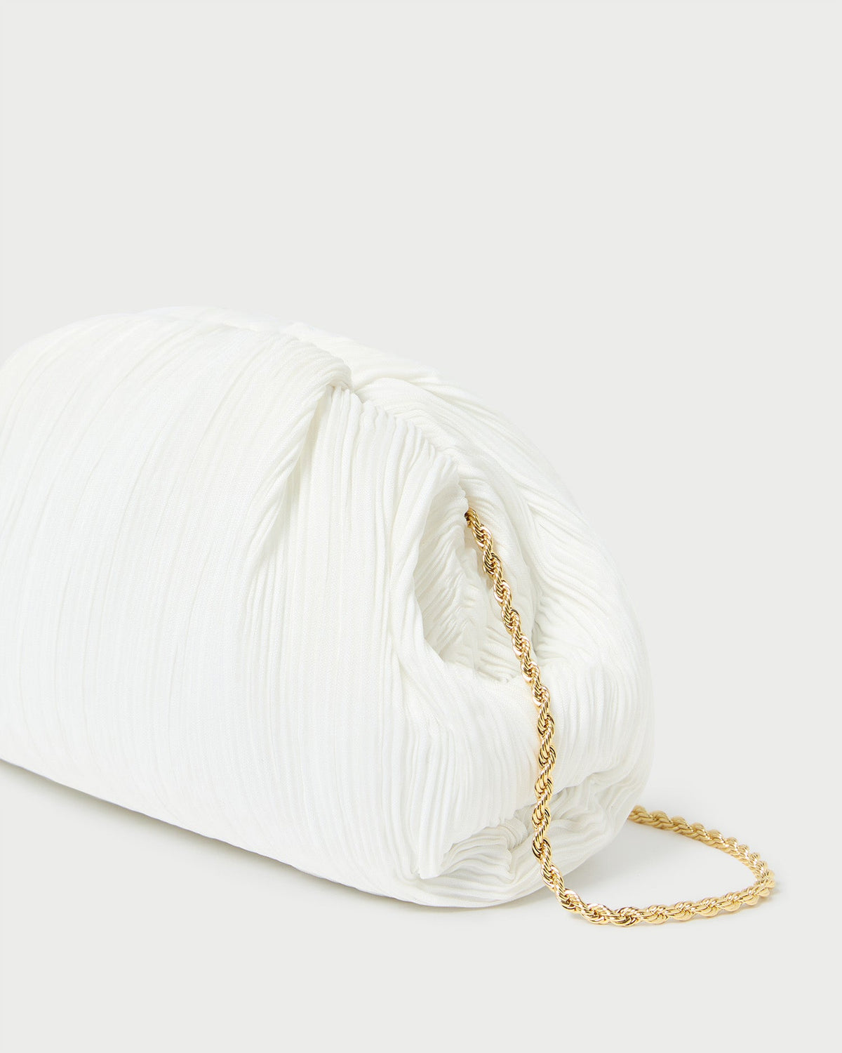 Loeffler Randall Trending - Bailey White Pleated Dome Clutch