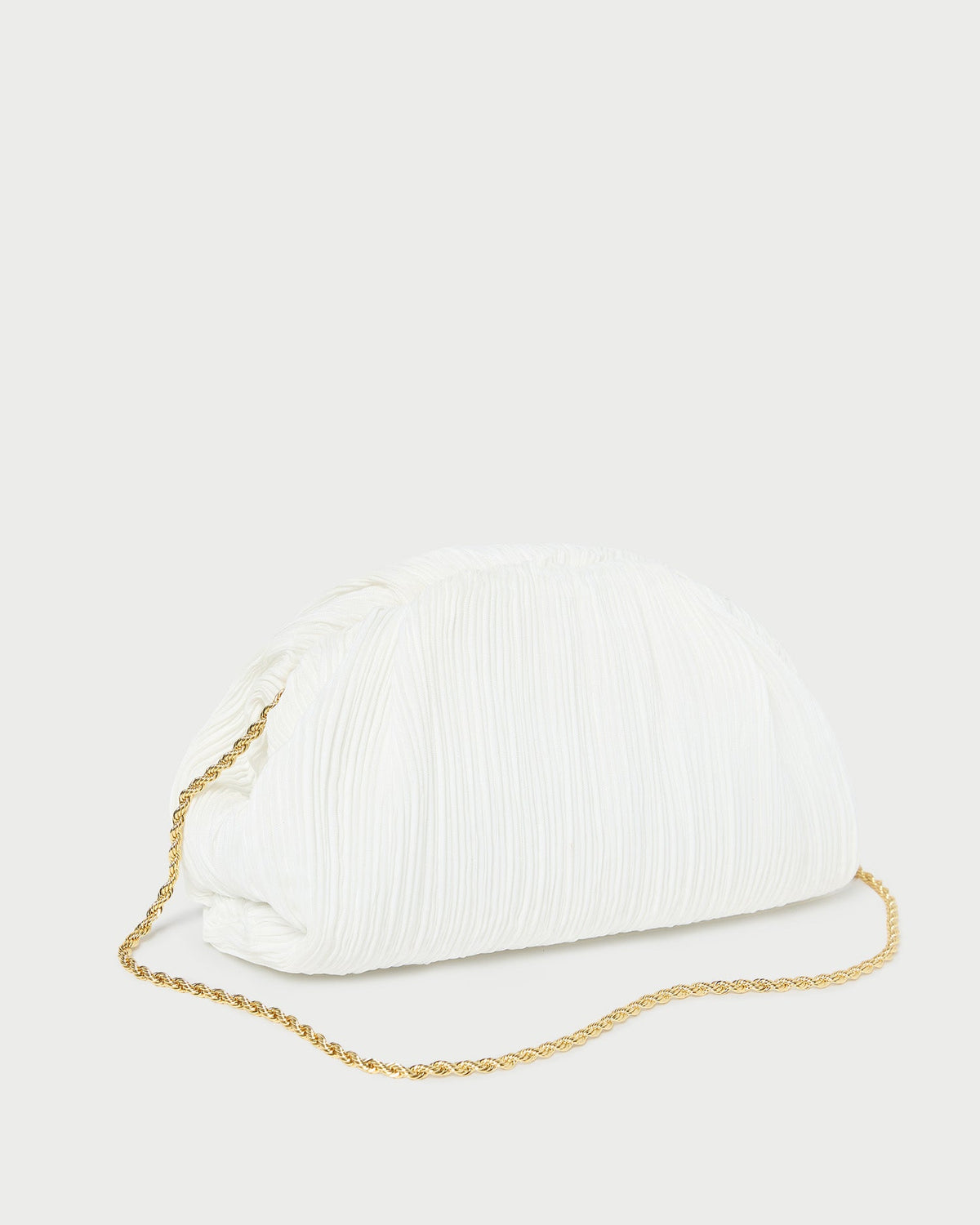 Loeffler Randall Trending - Bailey White Pleated Dome Clutch