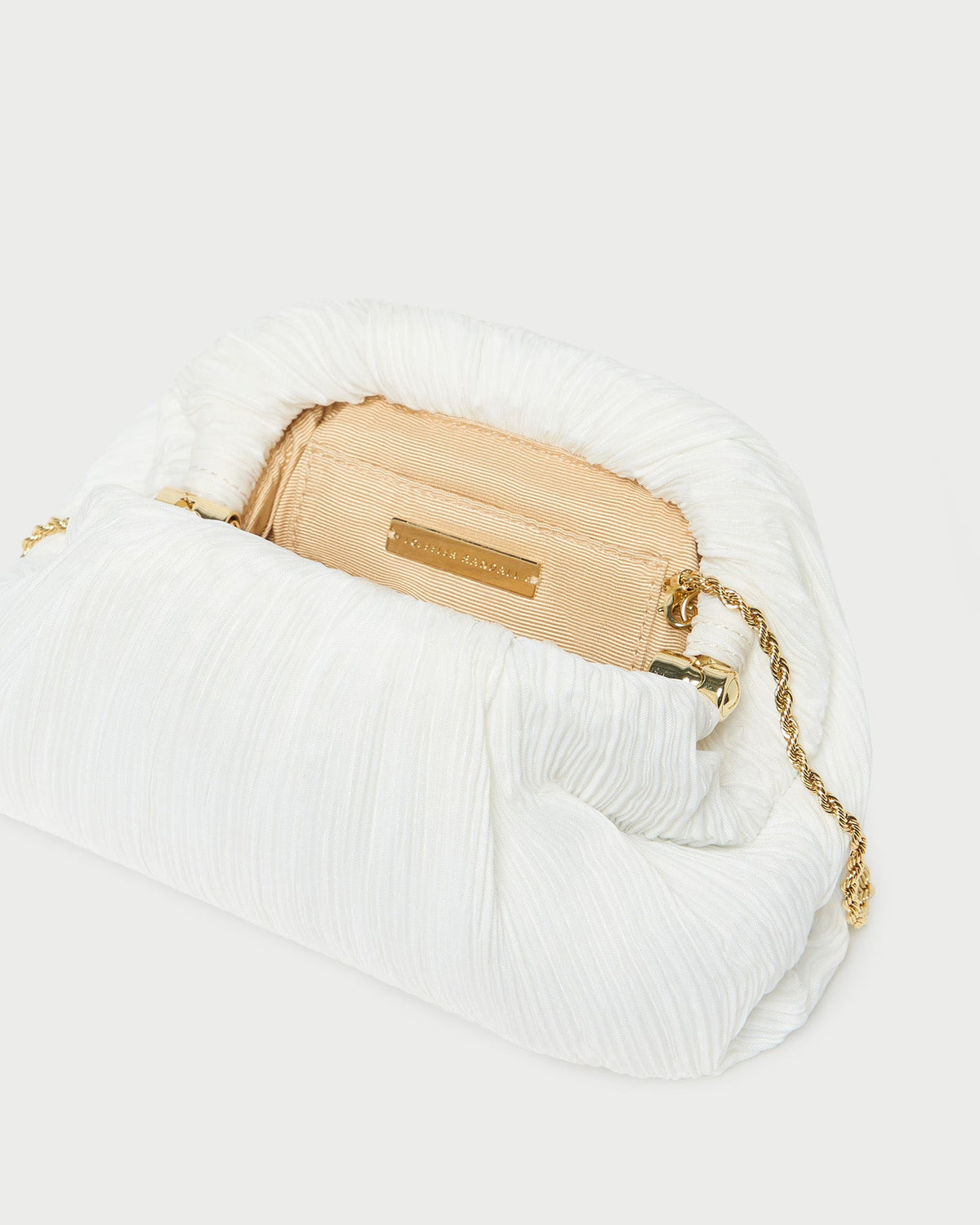 Loeffler Randall Trending - Bailey White Pleated Dome Clutch