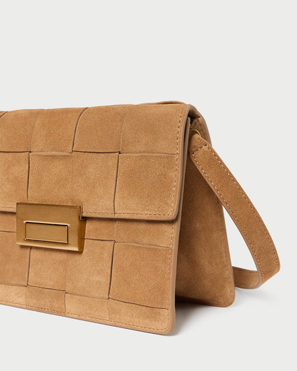 Loeffler Randall Everyday - Delphine Toffee Suede Shoulder Bag