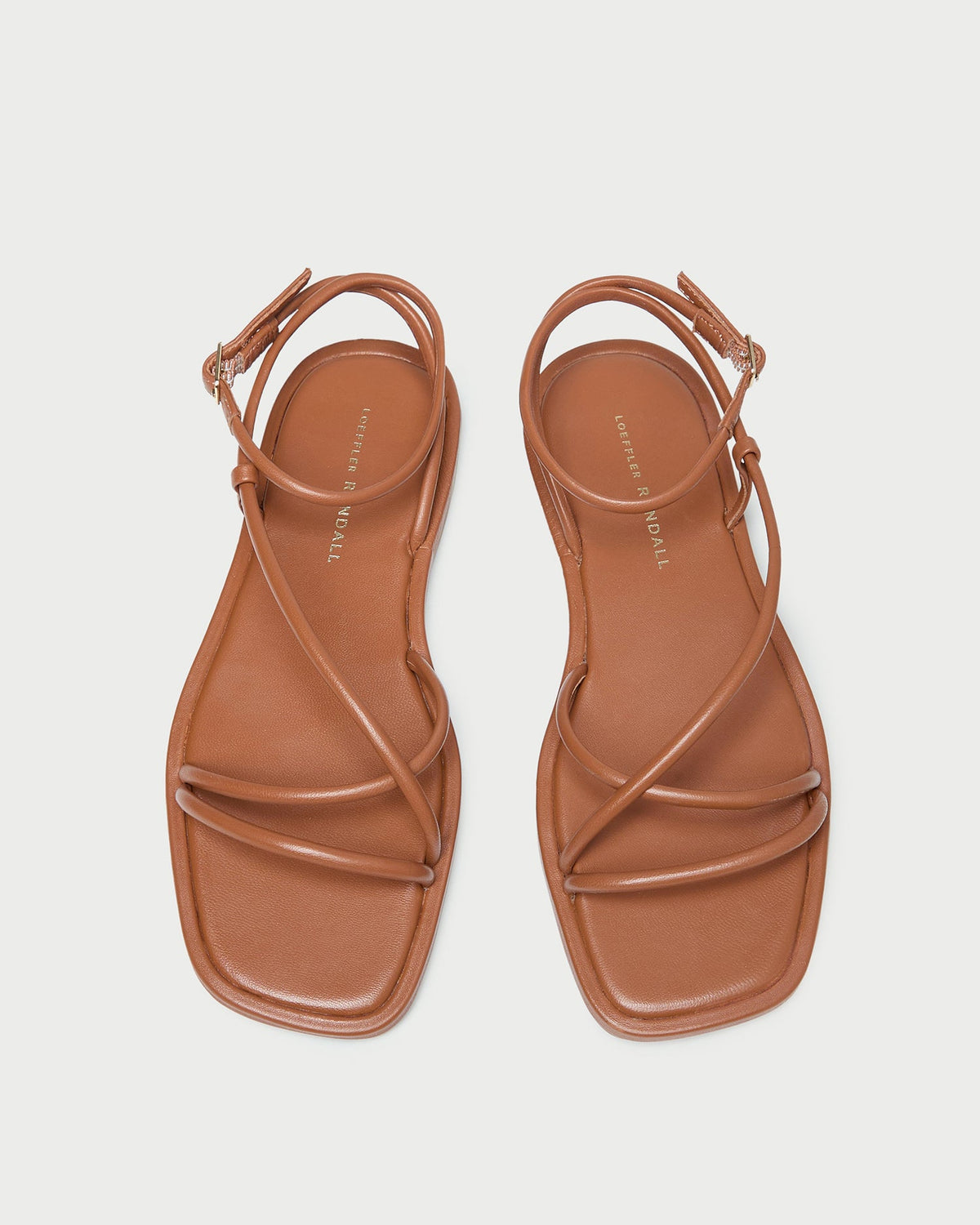 Loeffler Randall New - Noor Timber Leather Flat Sandal