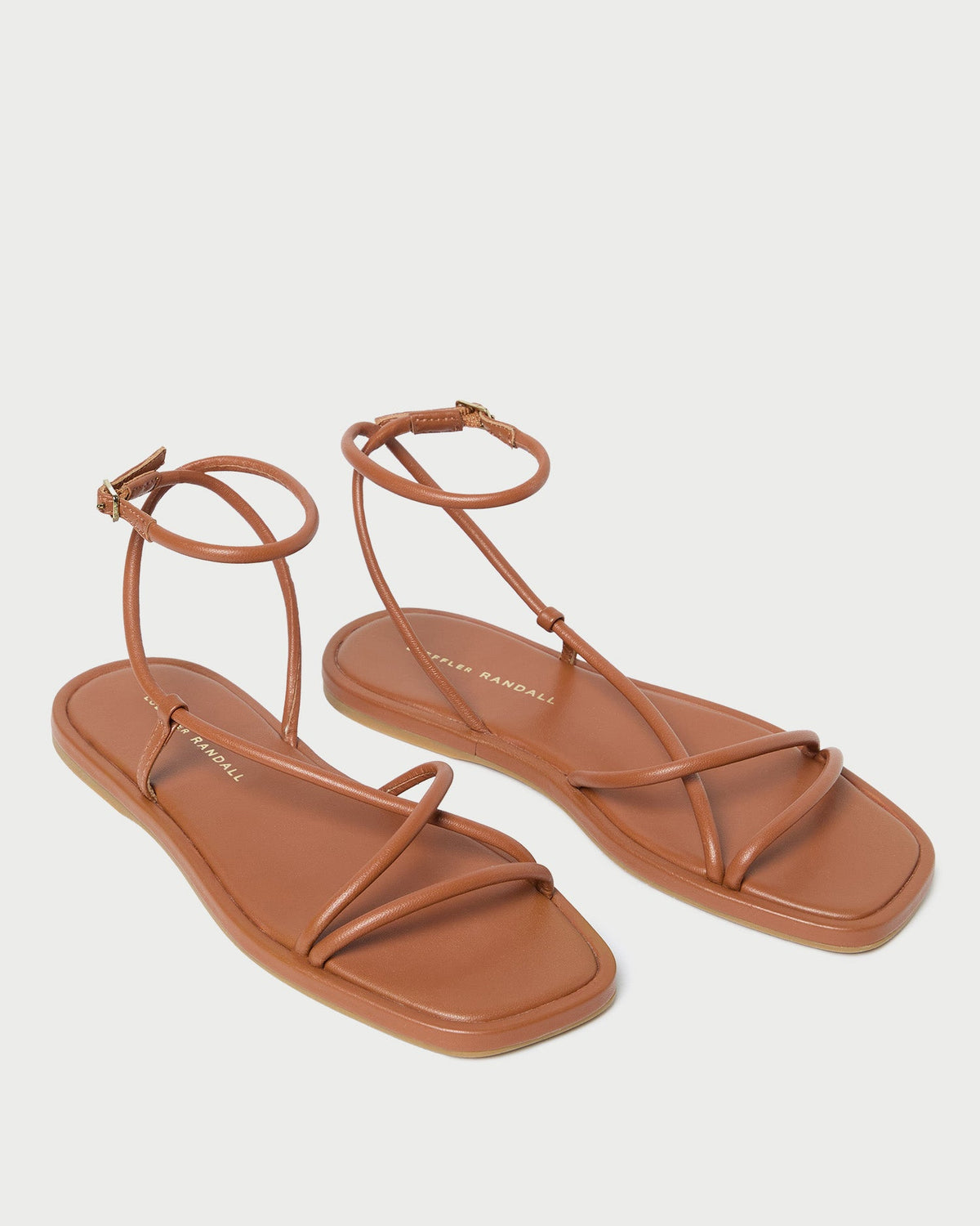 Loeffler Randall New - Noor Timber Leather Flat Sandal