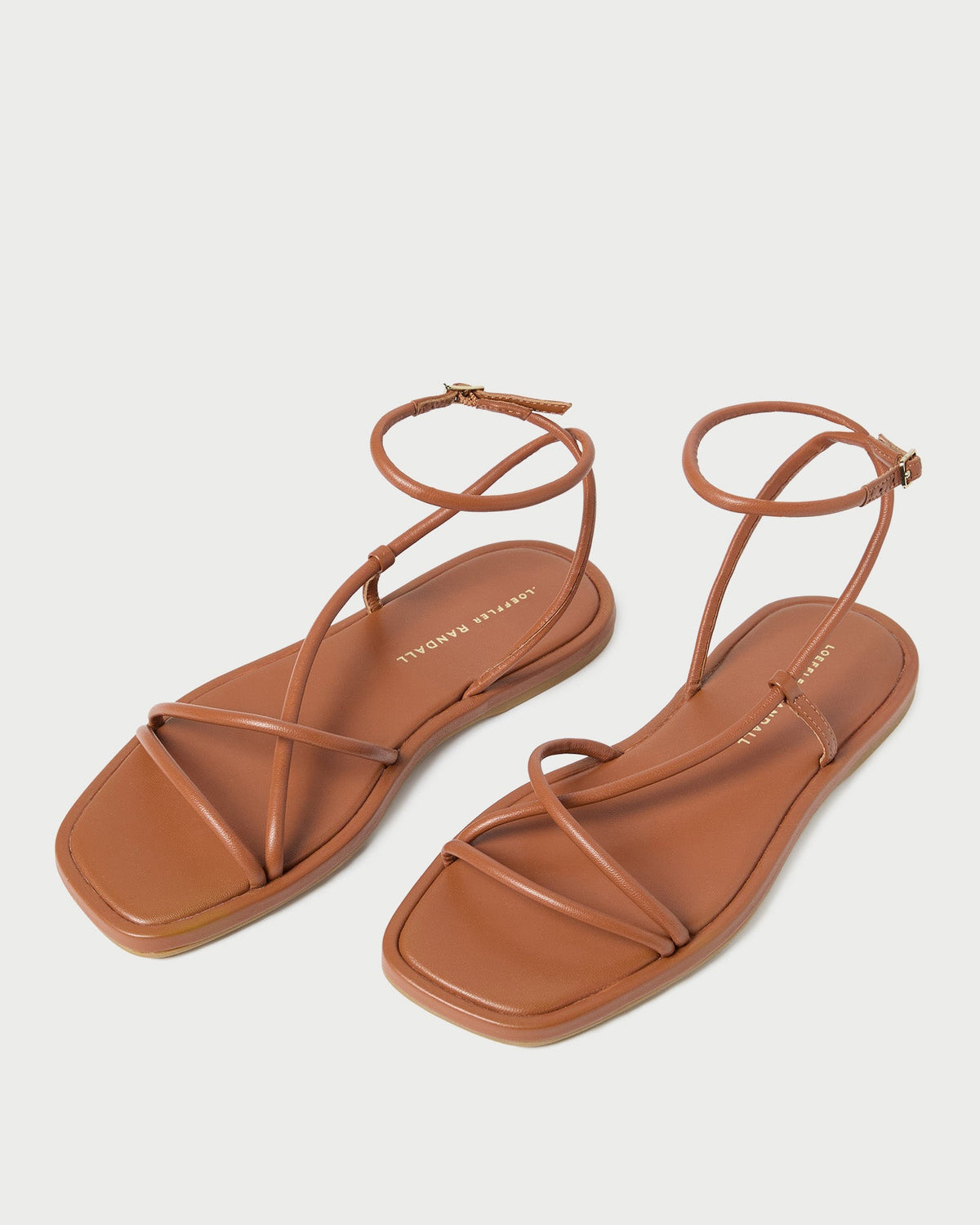 Loeffler Randall New - Noor Timber Leather Flat Sandal