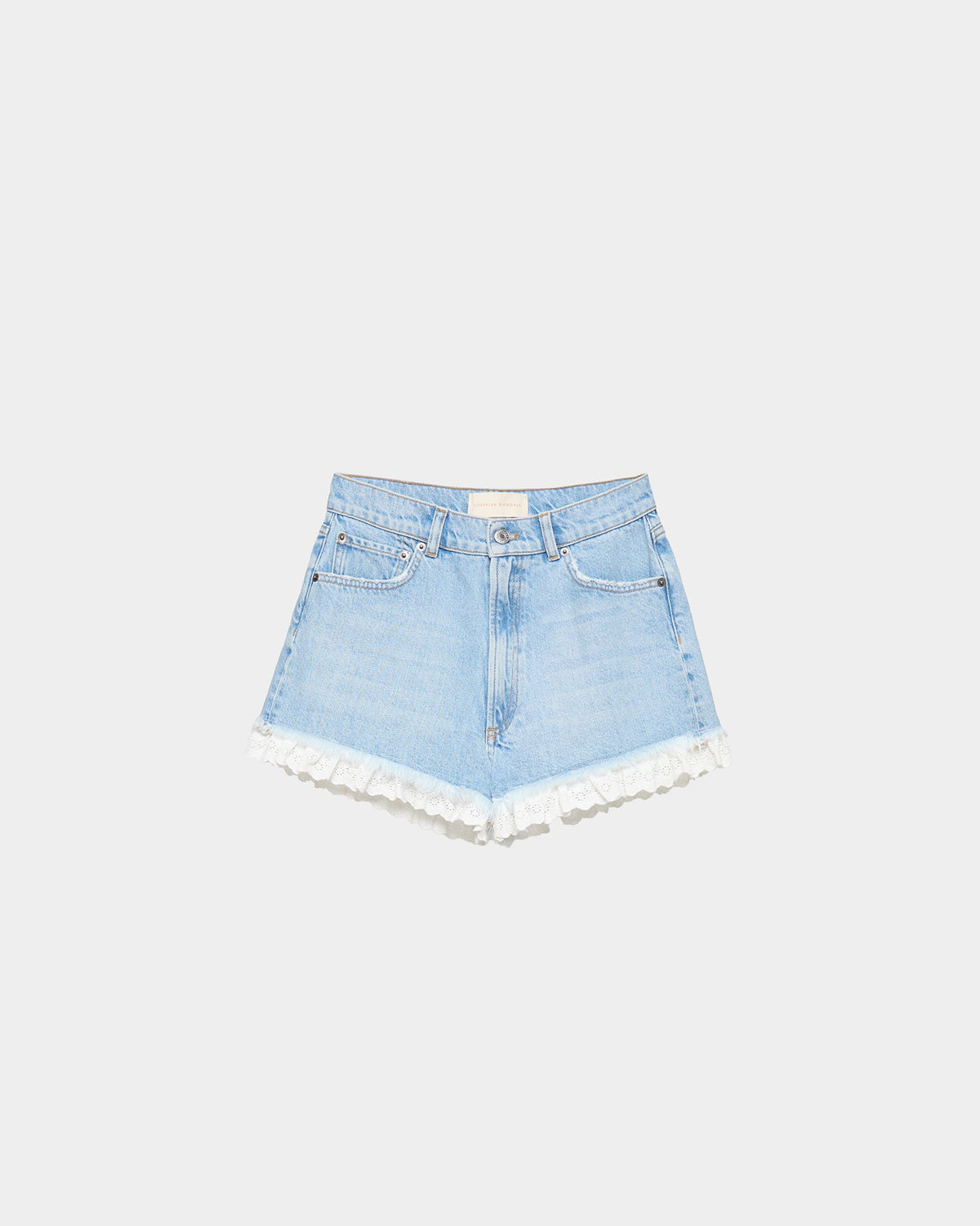 Loeffler Randall Trusted - Kay Lace-Trimmed Denim Shorts