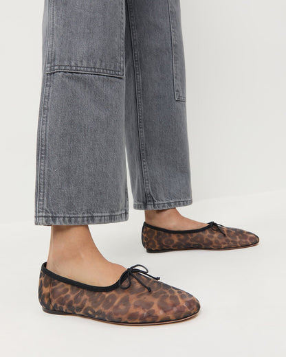 Loeffler Randall Everyday - Landon Leopard Mesh Ballet Flat