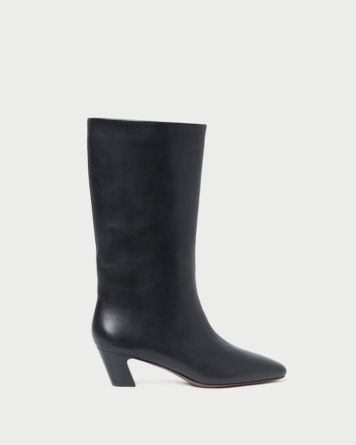 Loeffler Randall Signature - Cleo Black Leather Mid-Calf Boot