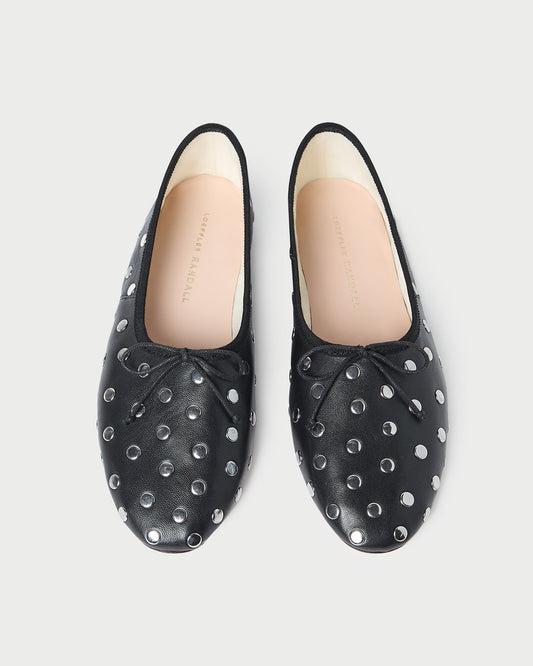 Loeffler Randall Trusted - Landon Black/Silver Ballet Flat