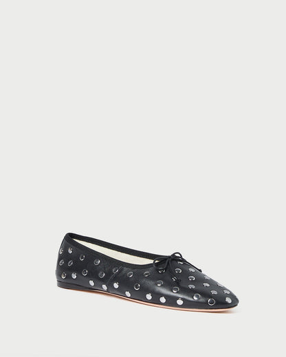 Loeffler Randall Trusted - Landon Black/Silver Ballet Flat