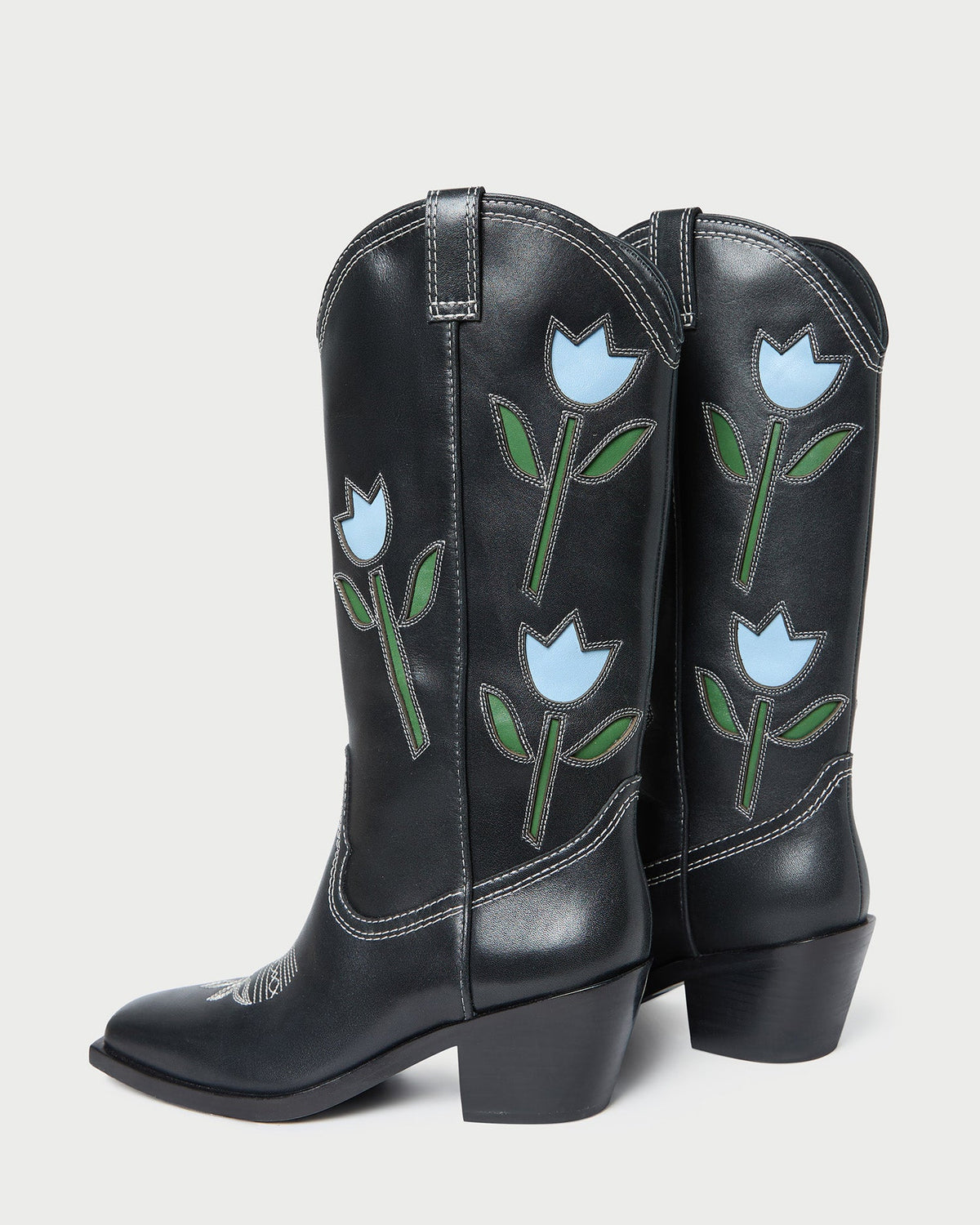 Loeffler Randall Customer Favorite - Wilder Black Tulip Leather Boot